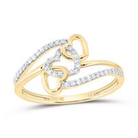 1/6CTW-DIA NK GIFT HEART RING