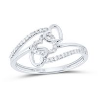 1/6CTW-DIA NK GIFT HEART RING