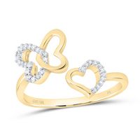 1/10CTW-DIA NK GIFT BUTTERFLY HEART RING