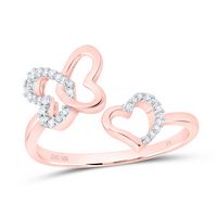 1/10CTW-DIA NK GIFT BUTTERFLY HEART RING