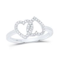 1/6CTW-NAT DIA P1 GIFT HEART RING