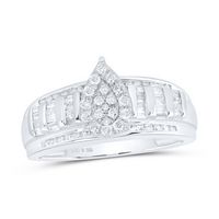1/2CTW-NAT DIA P1 PEAR SHAPE FASHION RING