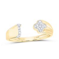 1/10CTW-NAT DIA NK GIFT INITIAL &quot;J&quot; LADIES RING