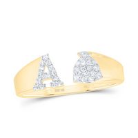 1/8CTW-NAT DIA NK GIFT INITIAL &quot;A&quot; LADIES RING