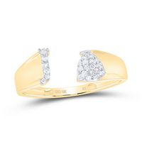 1/10CTW-NAT DIA NK GIFT INITIAL &quot;J&quot; LADIES RING