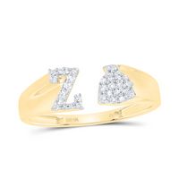 1/8CTW-NAT DIA NK GIFT INITIAL &quot;Z&quot; LADIES RING