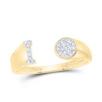 1/10CTW-NAT DIA NK GIFT INITIAL &quot;I&quot; ROUND LADIES RING