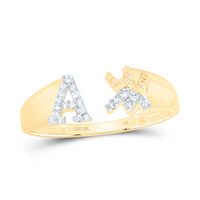 1/10CTW-DIA NK GIFT INITIAL &quot;A&quot; LADIES RING