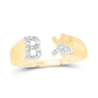 1/10CTW-DIA NK GIFT INITIAL &quot;B&quot; LADIES RING