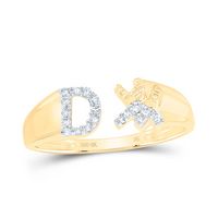 1/10CTW-DIA NK GIFT INITIAL &quot;D&quot; LADIES RING