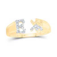 1/10CTW-DIA NK GIFT INITIAL &quot;E&quot; LADIES RING