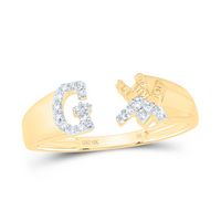 1/10CTW-DIA NK GIFT INITIAL &quot;G&quot; LADIES RING