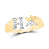 1/10CTW-DIA NK GIFT INITIAL &quot;H&quot; LADIES RING