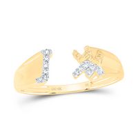 1/20CTW-DIA NK GIFT INITIAL &quot;J&quot; LADIES RING