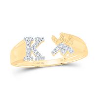 1/10CTW-DIA NK GIFT INITIAL &quot;K&quot; LADIES RING