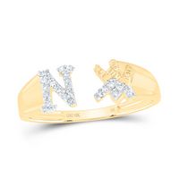 1/10CTW-DIA NK GIFT INITIAL &quot;N&quot; LADIES RING