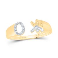 1/10CTW-DIA NK GIFT INITIAL &quot;O&quot; LADIES RING