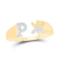 1/10CTW-DIA NK GIFT INITIAL &quot;P&quot; LADIES RING
