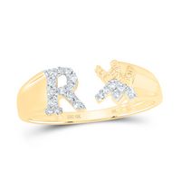 1/10CTW-DIA NK GIFT INITIAL &quot;R&quot; LADIES RING