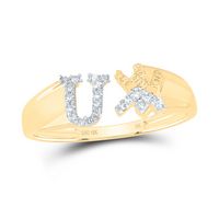 1/10CTW-DIA NK GIFT INITIAL &quot;U&quot; LADIES RING