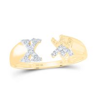 1/10CTW-DIA NK GIFT INITIAL &quot;X&quot; LADIES RING