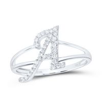 1/5CTW-DIA NK GIFT INITIAL &quot;A&quot; LADIES RING