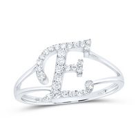 1/5CTW-DIA NK GIFT INITIAL &quot;E&quot; LADIES RING