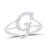 1/5CTW-DIA NK GIFT INITIAL &quot;G&quot; LADIES RING
