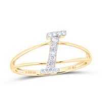 1/10CTW-DIA NK GIFT INITIAL &quot;I&quot; LADIES RING