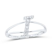 1/10CTW-DIA NK GIFT INITIAL &quot;I&quot; LADIES RING