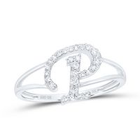 1/5CTW-DIA NK GIFT INITIAL &quot;P&quot; LADIES RING