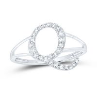 1/5CTW-DIA NK GIFT INITIAL &quot;Q&quot; LADIES RING