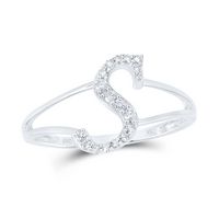 1/8CTW-DIA NK GIFT INITIAL &quot;S&quot; LADIES RING