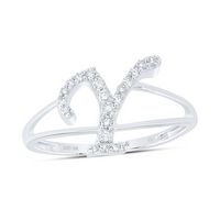 1/6CTW-DIA NK GIFT INITIAL &quot;Y&quot; LADIES RING