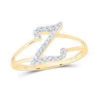 1/6CTW-DIA NK GIFT INITIAL &quot;Z&quot; LADIES RING