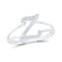 1/6CTW-DIA NK GIFT INITIAL &quot;Z&quot; LADIES RING
