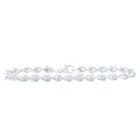 1/8CTW-DIA P1 GIFT PEAR BRACELET(7 INCH)