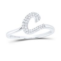 1/8CTW-DIA P1 GIFT INITIAL &quot;C&quot; LADIES RING