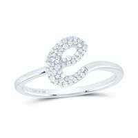1/6CTW-DIA P1 GIFT INITIAL &quot;E&quot; LADIES RING