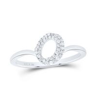 1/8CTW-DIA P1 GIFT INITIAL &quot;O&quot; LADIES RING
