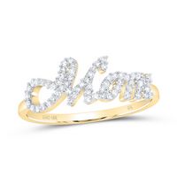 1/5CTW-DIA NK GIFT &quot;Mom&quot; RING