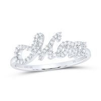 1/5CTW-DIA NK GIFT &quot;Mom&quot; RING