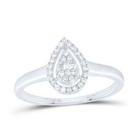 1/6CTW-DIA NK FASHION PEAR RING