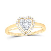 1/5CTW-DIA NK FASHION HEART RING