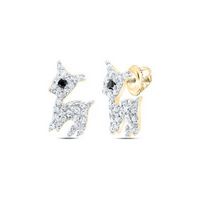 1/6CTW-DIA P1 GIFT RD-BLACK DIAMOND EARRING