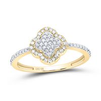1/4CTW-DIA P1 GIFT CLOVER RING