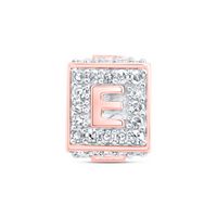 1/4CTW-DIA NK FASHION INITIAL &quot;E&quot; BRACELET BOX