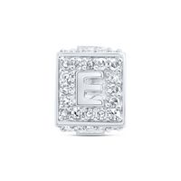 1/4CTW-DIA NK FASHION INITIAL &quot;E&quot; BRACELET BOX