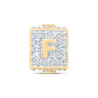 1/4CTW-DIA NK FASHION INITIAL &quot;F&quot; BRACELET BOX