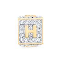 1/3CTW-DIA NK FASHION INITIAL &quot;H&quot; BRACELET BOX
